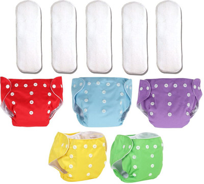 Kidska Kids Baby Insert Pad and Diaper Reusable Soft Insert for Baby Cloth Diaper Set 5