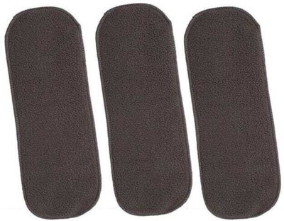 shoplance High Quality 5 Layers Bamboo Charcoal Black Inserts Cloth Diaper (Pack of 3)