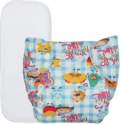 Duggu kids Baby Printed Cloth Diaper Washable & Reusable Nappy With White Insert(Pack of 1)