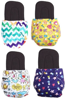 texla Print Resuable Cloth Button Diaper Reuse Nappy With Insert\Soaker Pad (0-3Y)T19T
