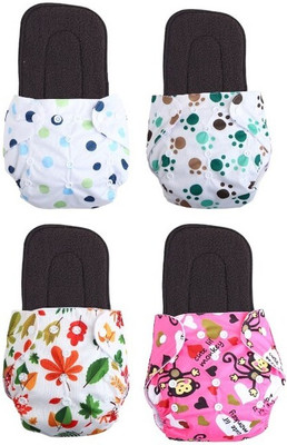 kogar Print Resuable Cloth Button Diaper Reuse Nappy With Insert\Soaker Pad (0-3Y)T11