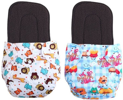 Jaydison Free Size Reusable Cloth Diaper With 2 Dry Feel Absorbent Soaker Pad (3M-3Y)tb25
