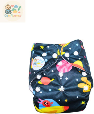 Comfibumss Reusable Cloth Diaper with 4-Layer Absorbent Insert