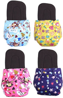 kogar Print Reusable Cloth Button Diaper Reuse Nappy With Insert/Soaker Pad (0-3Y)T8