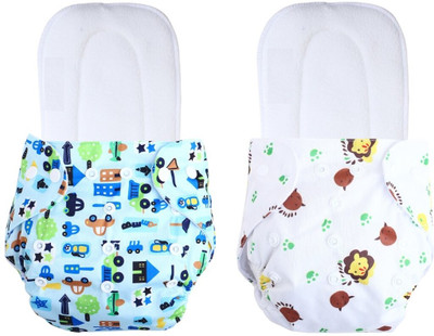 Jaydison Free Size Reusable Cloth Diaper With 2 Dry Feel Absorbent Soaker Pad (3M-3Y)t24