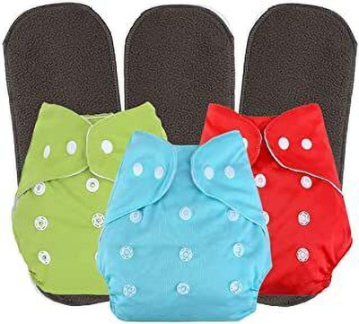smilykid Baby Cloth Diaper Packof 3 Black Insert Pad3