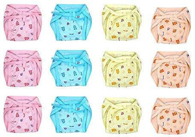 ocean count Pack of 12 Washable and Reusable Nappy For babies