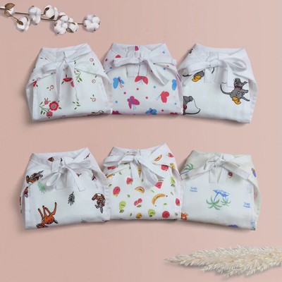 King Born Washable Soft Padded Baby Muslin Cotton Nappies & Diapers Reusable Langot