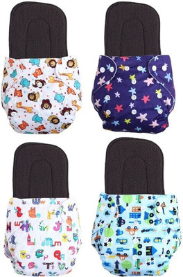 texla Print Resuable Cloth Button Diaper Reuse Nappy With Insert\Soker Pad (0-3Y)T4Tex