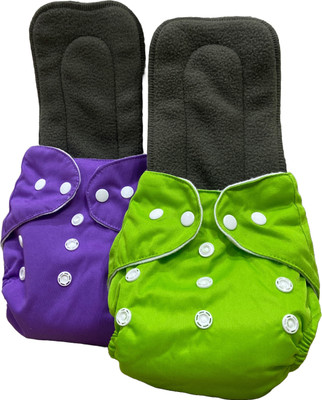 jamex 2 BASIC Reusable Cloth Diaper for babies 0-3Y with dry feel pad/insert-Assorted