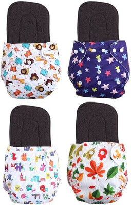 texla Print Resuable Cloth Button Diaper Reuse Nappy With Insert\Soker Pad (0-3Y)T4Tex