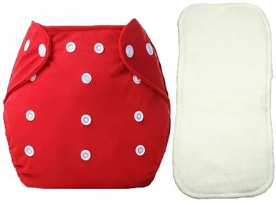 Diptchy Enterprises Reusable baby cloth diaper with adjustable button strap.
