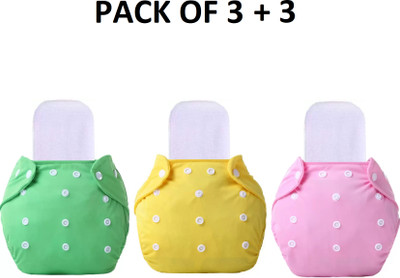 Aldeco 3 Washable Cloth Diaper With 3 Insert
