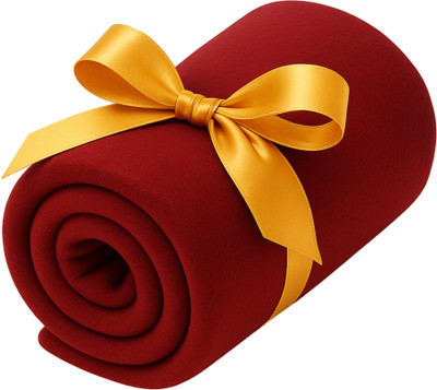 SS RNTERPRISES Polycotton, Velvet, Polyester, Microfiber Single Flat 6 TC Solid Bedsheet(Pack of 1, Maroon)