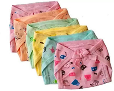 KRISHVIA Baby Cotton Diaper Langots for New Born Reusable and Washable Pack of 6