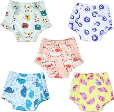 SNUGKINS Newborn Babies' Reusable Cloth Diapers Potty Training Pack Of 5(Size-2,2-3years)