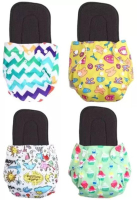 jamex Print Resuable Cloth Button Diaper Reuse Nappy With Insert\Sokar Pad (0-3Y)D65