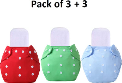 Aldeco 3 Washable Cloth Diaper With 3 Insert