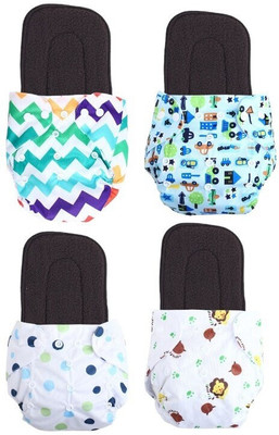 texla Print Resuable Cloth Button Diaper Reuse Nappy With Insert\Soaker Pad (0-3Y)T16T