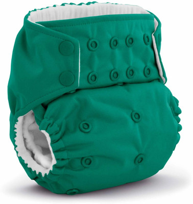 ocean count Reusable Cloth Diaper with Adjustable Snaps & White Insert – Green (0-3 Years)