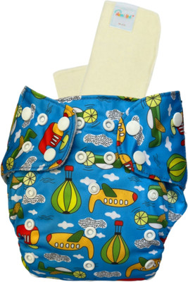 Dumbledo BlueSpaceShip Reusable Eco-Friendly Dry Feel 1 Cloth Diaper With Insert
