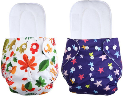 Jaydison Free Size Reusable Cloth Diaper With 2 Dry Feel Absorbent Soaker Pad (3M-3Y)t30
