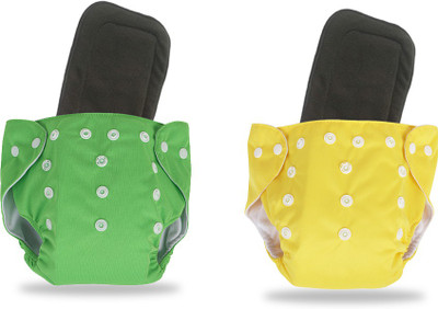 InEffable Baby Reusable Cloth Diaper Nappies With 6 - Layered Microfiber Insert Free Size