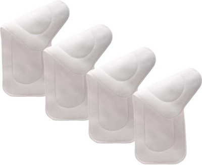 Bouncing Bliss Reusable -Washable Microfiber 5 layer White Inserts Liners - Babies-pack of 4