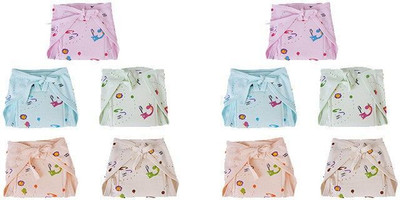 MW PRINTS Cotton Hosiery Printed Cushioned Padded Nappy/Langot For 0-3 Months Baby