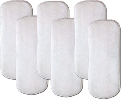 Kidska Kids Baby Insert Pad Reusable Soft Inserts for Baby Cloth Diaper(White) Set of 6