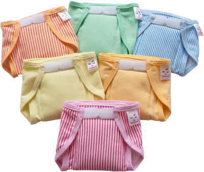 Tiny Care Ultra Soft Knitted Striped Prints with Cushion comfort Velcro Langot (Pack of 6)
