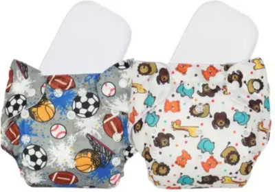 jamex Free Size Reusable Cloth Diaper With 2 Dry Feel Absorbent Soaker Pad (3M-3Y)