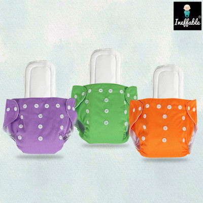 InEffable Baby Reusable Cloth Diaper Nappies With Multi Layered Microfiber Insert Pad