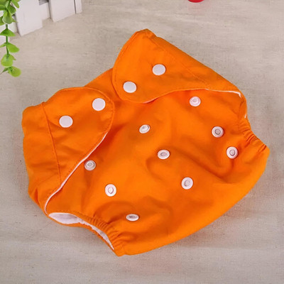 Dhochak Baby Cloth Diaper with Wet-Free Inserts, Washable Reusable Orange(Pack Of 1)