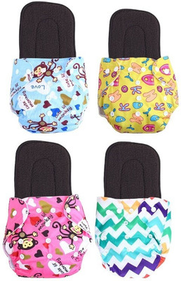 texla Print Reusable Cloth Button Diaper Reuse Nappy With Insert/Soaker Pad (0-3Y)T8Te