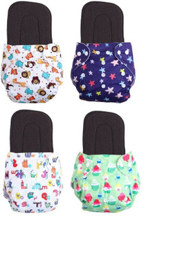 kogar Print Reusable Cloth Button Diaper Reuse Nappy With Insert\Sokar Pad (0-3Y)T5