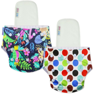 kidoooz Reusable Cloth Diaper for babies 0-3Y with dry feel pad/insert