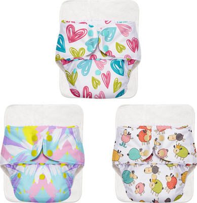 Superbottoms BASIC Reusable Cloth Diaper for babies 0-3Y with dry feel pad/insert - Assorted