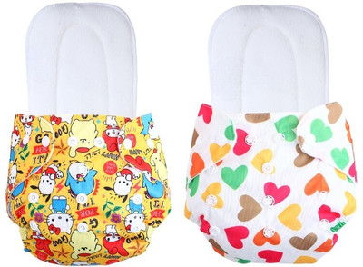 Jaydison Free Size Reusable Cloth Diaper With 2 Dry Feel Absorbent Soaker Pad (3M-3Y)ta17