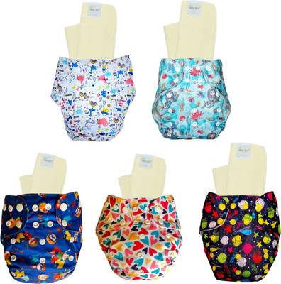 Dumbledo Reusable Washable Quick Dry 5 Cloth Diaper With Hemp Insert