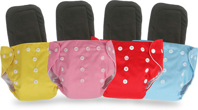InEffable Baby Reusable Cloth Diaper Nappy With Multi Layered Microfiber Insert Free Size