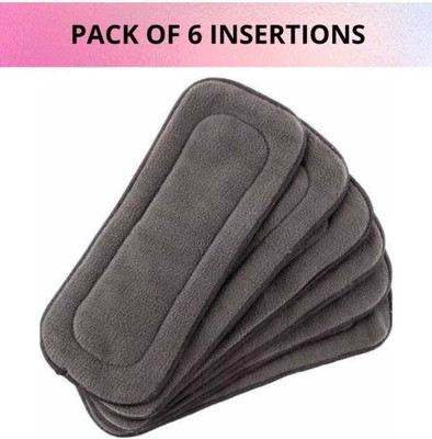 Bouncing Bliss 5 Layer bamboo charcoal Inserts Liners - New Born-pack of 6