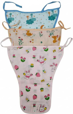 Mommiz & Kiddiz Cotton Baby Nappy for Newborns | Reusable Adjustable Tie Diaper | Pack of 3