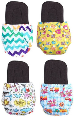 texla Print Resuable Cloth Button Diaper Reuse Nappy With Insert\Soaker Pad (0-3Y)T21T