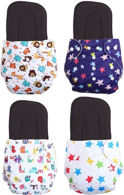 texla Print Reusable Cloth Button Diaper Reuse Nappy With Insert/Sokar Pad (0-3Y)T6Tex