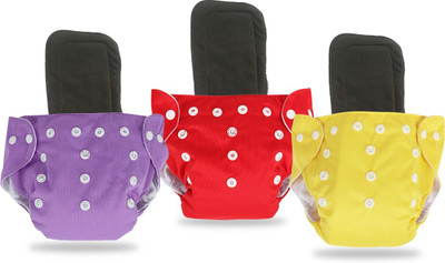 smilykid Baby Reusable Cloth Diaper Nappies With Layered Microfiber Insert Pad