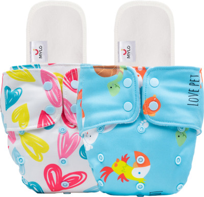MYLO Baby Leak-Proof Baby Cloth Diaper | Reusable, Washable & Adjustable, 3M-3Y