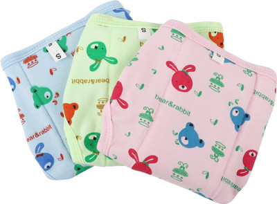 VoiDrop Set-3 New Born Reusable Hosiery Cotton Diaper/Nappy Washable 0-12 Mnths(Multi-C)