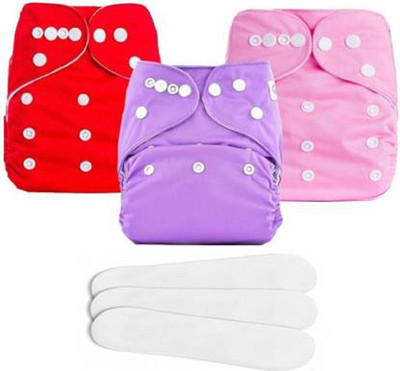 BabePanda Reusable and Washable Cotton Cloth Baby Diapers with Wet Free Insert Pads