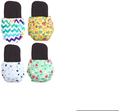 texla Print Resuable Cloth Button Diaper Reuse Nappy With Insert\Soaker Pad (0-3Y)T19T